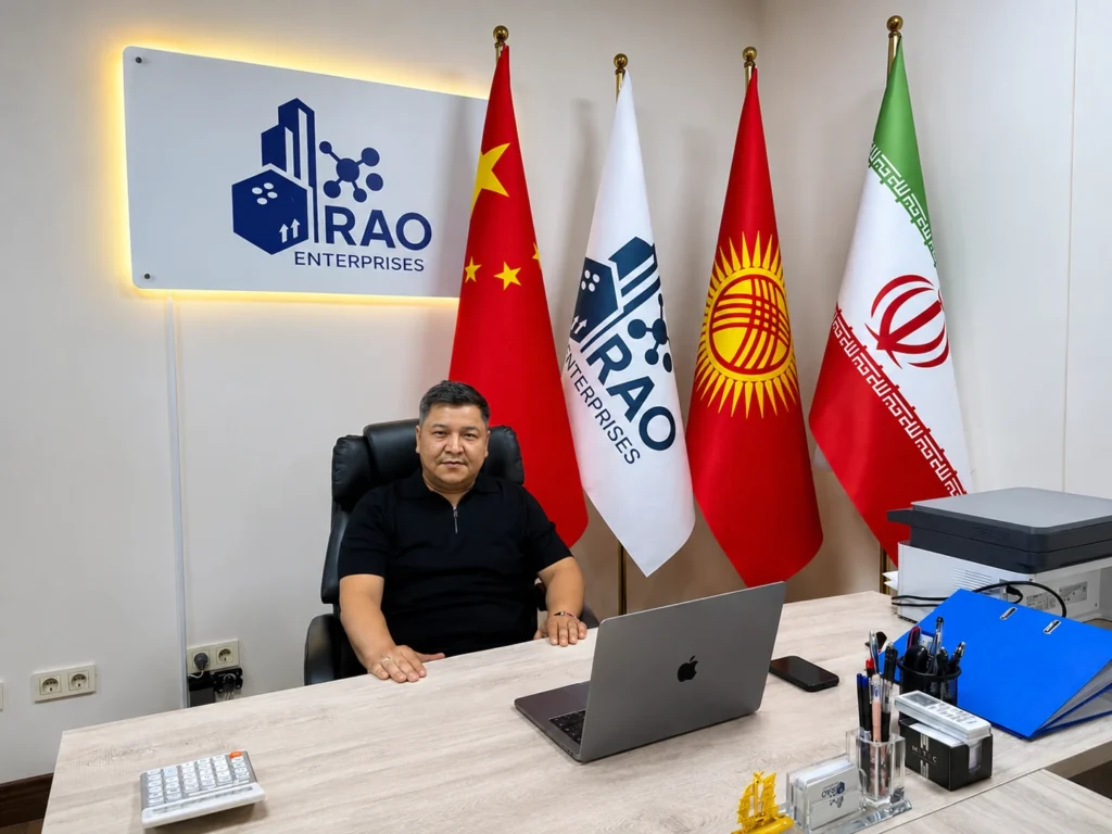 Основатель RAO Enterprises Жахонгир Салижанов в головном офисе компании в Бишкеке
